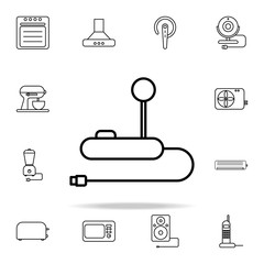 Poster - joy stick outline icon. Technology icons universal set for web and mobile
