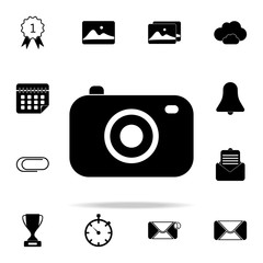 Poster - camera icon. University life icons universal set for web and mobile