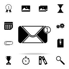 Poster - sign of the message icon. University life icons universal set for web and mobile