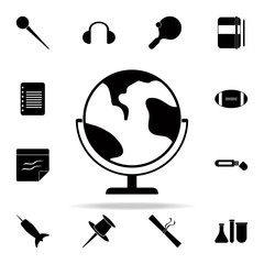 Poster - globe icon. University life icons universal set for web and mobile