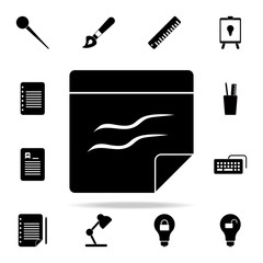 Poster - bent sheet icon. University life icons universal set for web and mobile