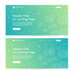 Landing Page template with light green cyan gradient