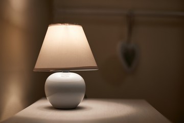 Lamp on a nightstand