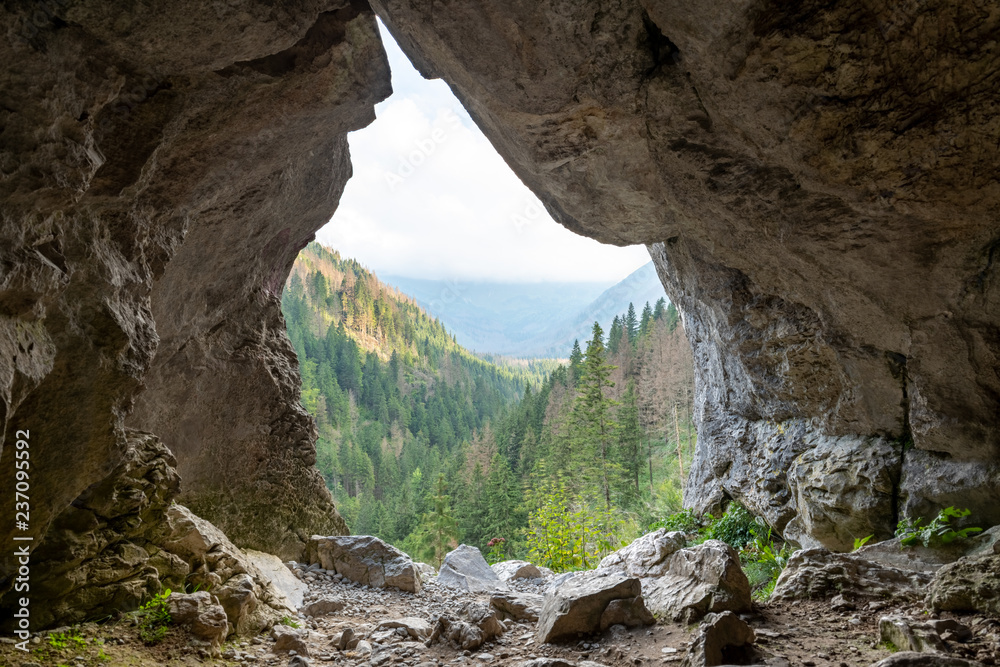 Cave in the Tatra Mountains, Poland - obrazy, fototapety, plakaty 