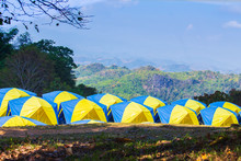 Camping Spot For Tourists At Doi Samer Dao Sri Nan National Park Thailand