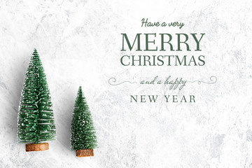 Merry Christmas and Happy New Year greeting card mockup