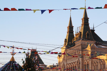 New Year decoration and Christmas fair at Red Square