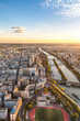 The view on Seine river from Eiffel tower, Paris