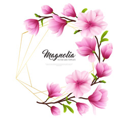 Wall Mural - Realistic Magnolia Flower Illustration