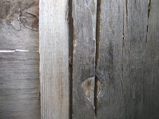  Old grey wooden texture background with natural pattern knot and cracks