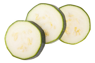 Sticker - zucchini isolated on white background