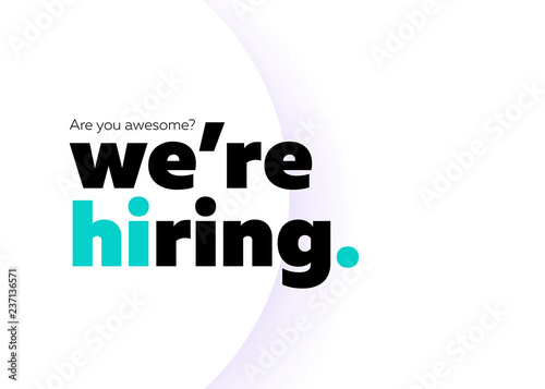 Cuadros en Lienzo We are Hiring Vector Background