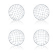 © Mikser45 - Set of wireframe spheres . Vector illustration.