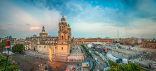 Zocalo Square And Metropolitan Cathedral Of Mexico City
