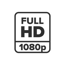 Full HD 1080p Symbol - Vector