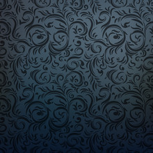 Ornamental Seamless Pattern. Dark Charcoal Gothic Style.
