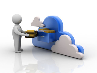 Poster - 3d rendering cloud archive