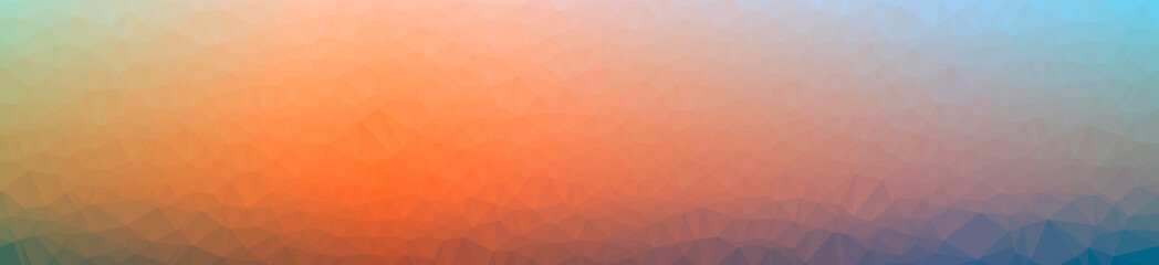 Illustration of abstract low poly orange banner background.