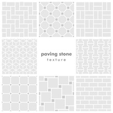 Set Of Eight Paving Stone Seamless Patterns