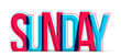 Sunday word vector isolated on white background