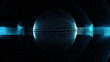 © Alexey Brin - 3d render technology partical background. Abstract particle form with sphere form in the center.....