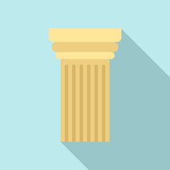 Poster - Greek column icon. Flat illustration of greek column vector icon for web design