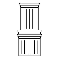 Poster - greek pillar icon. outline greek pillar vector icon for web design isolated on white background