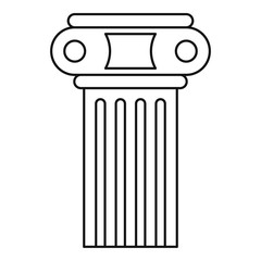Poster - temple pillar icon. outline temple pillar vector icon for web design isolated on white background