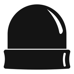 Poster - black beanie icon. simple illustration of black beanie vector icon for web design isolated on white 