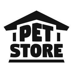 Canvas Print - Pet store logo. Simple illustration of pet store vector logo for web design isolated on white background