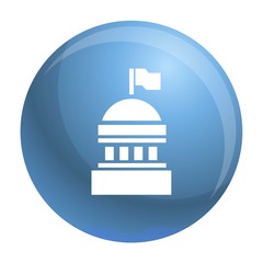 Poster - White house icon. Simple illustration of white house vector icon for web design isolated on white background