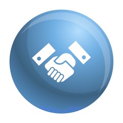 Poster - Handshake icon. Simple illustration of handshake vector icon for web design isolated on white background