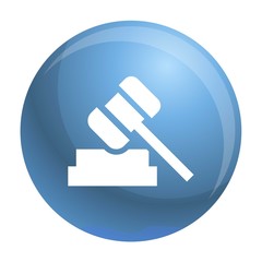 Poster - Judge hammer icon. Simple illustration of judge hammer vector icon for web design isolated on white background