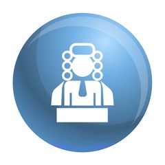 Poster - Judge man icon. Simple illustration of judge man vector icon for web design isolated on white background