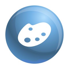 Poster - Paint pallete icon. Simple illustration of paint pallete vector icon for web design isolated on white background