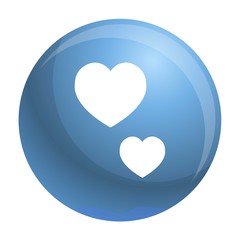 Poster - Heart shape icon. Simple illustration of heart shape vector icon for web design isolated on white background