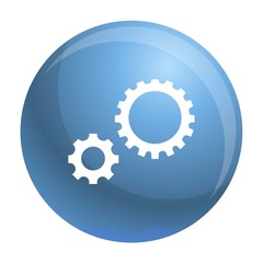Poster - Gear icon. Simple illustration of gear vector icon for web design isolated on white background