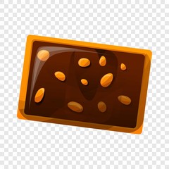 Poster - Chocolate nut biscuit icon. Cartoon of chocolate nut biscuit vector icon for web design  