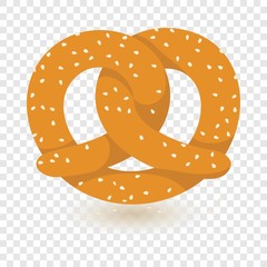 Poster - Pretzel icon. Flat illustration of pretzel vector icon for web design