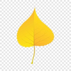 Poster - Yellow birch leaf icon. Flat illustration of yellow birch leaf vector icon for web design