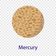 Poster - Mercury planet icon. Flat illustration of mercury planet vector icon  