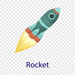 Poster - Rocket icon. Flat illustration of rocket vector icon  