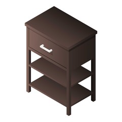 Poster - nightstand icon. isometric of nightstand vector icon for web design isolated on white background