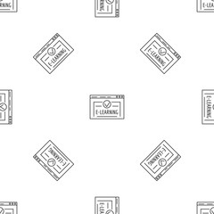 Poster - E learning pattern seamless vector repeat geometric for any web design