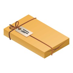 Poster - Delivery packet icon. Isometric of delivery packet vector icon for web design isolated on white background