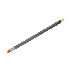 Poster - School pencil icon. Isometric of school pencil vector icon for web design isolated on white background