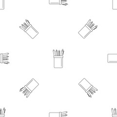Poster - pens set pattern seamless vector repeat geometric for any web design
