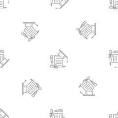 Poster - School diploma pattern seamless vector repeat geometric for any web design