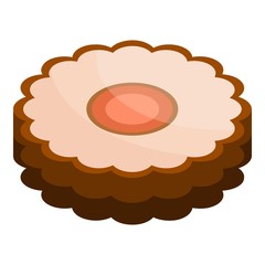 Wall Mural - Jelly cookie icon. Isometric of jelly cookie vector icon for web design isolated on white background