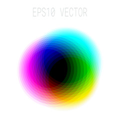 Wall Mural - Abstract Asymmetric Colorful Blurred Design Element Isolated on White Background. EPS 10 Vector.